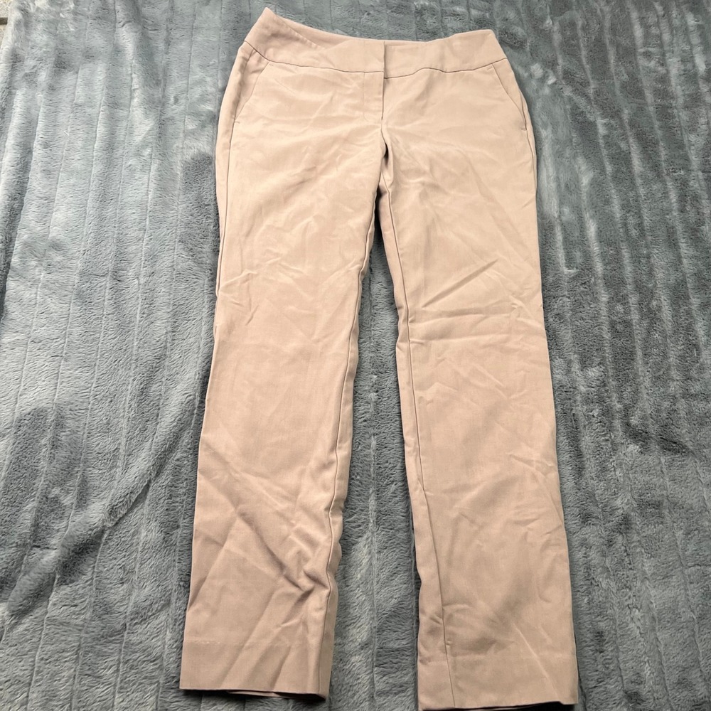 Ann Taylor Factory Curvy Fit Dress Pants Mauve Tan Size 6 Stretch Trousers